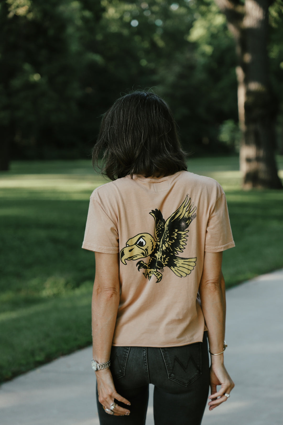 Iowa Washed Cut-Hem Tee in Vintage Camel (BL903-BLIWA1627A-VC)
