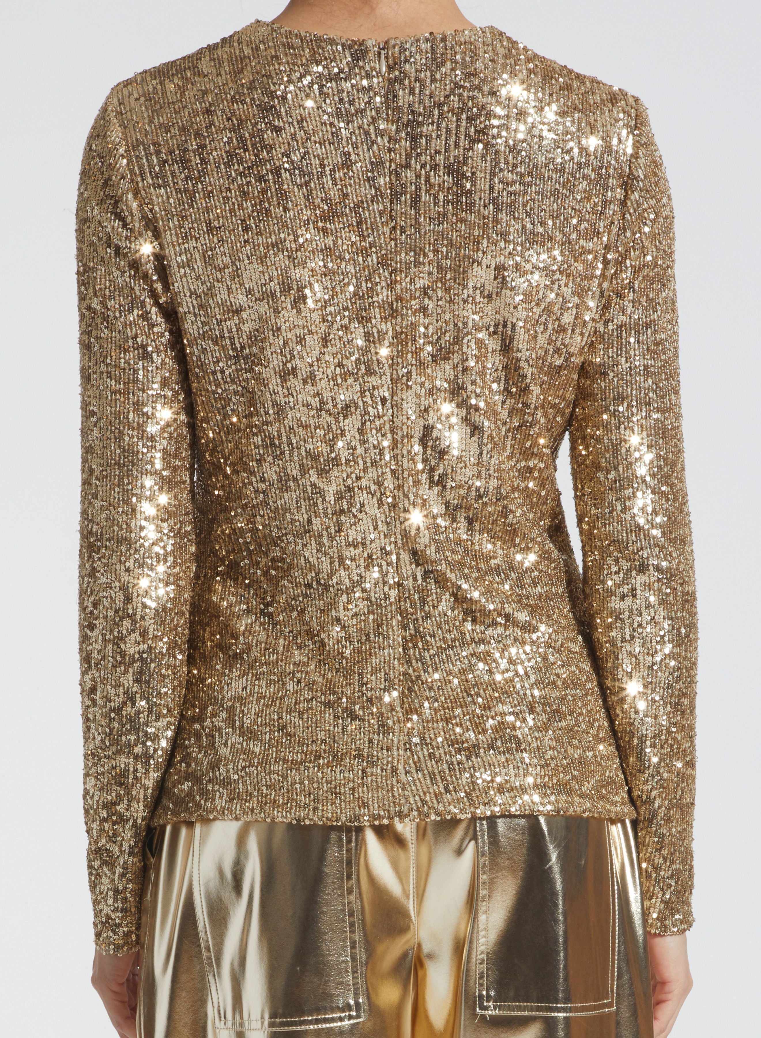 gold sparkly blouse