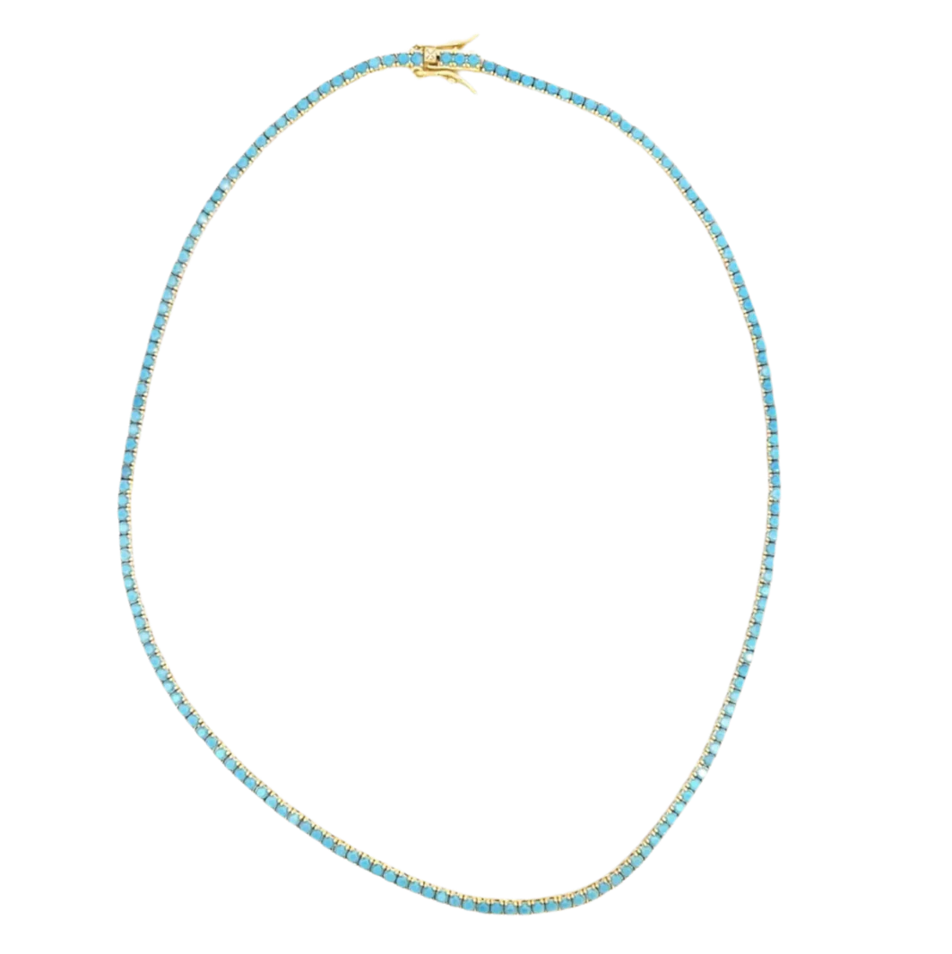 Alexa Leigh - Turquoise Tennis Necklace 18" Jewelry