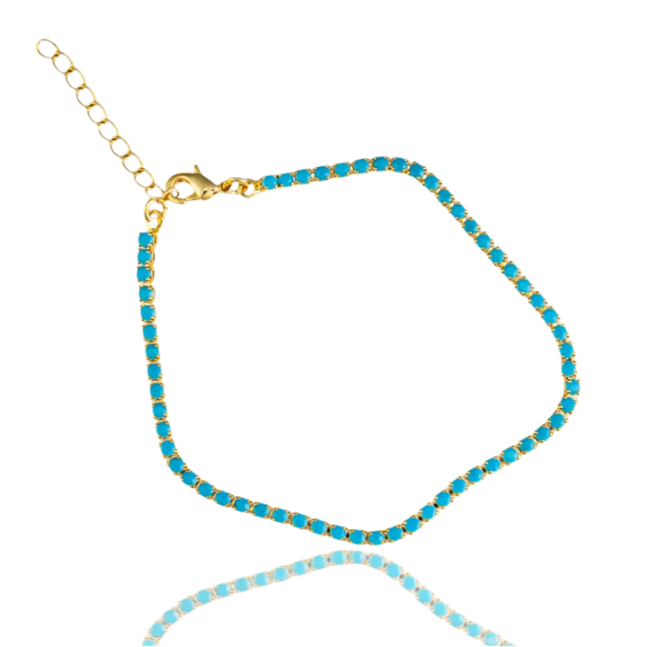 Alexa Leigh - Turquoise Tennis Bracelet with 2" Extender