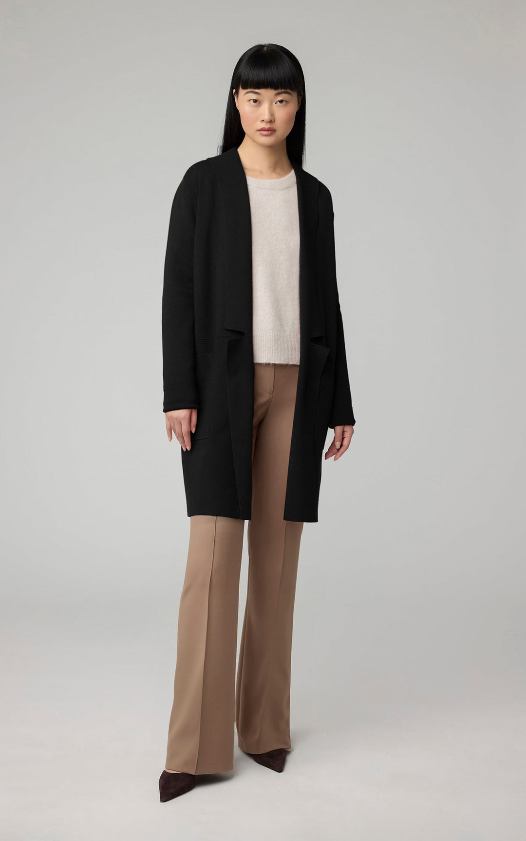 Soia Kyo Benela Cardigan/Coatigan in Black - Main Image