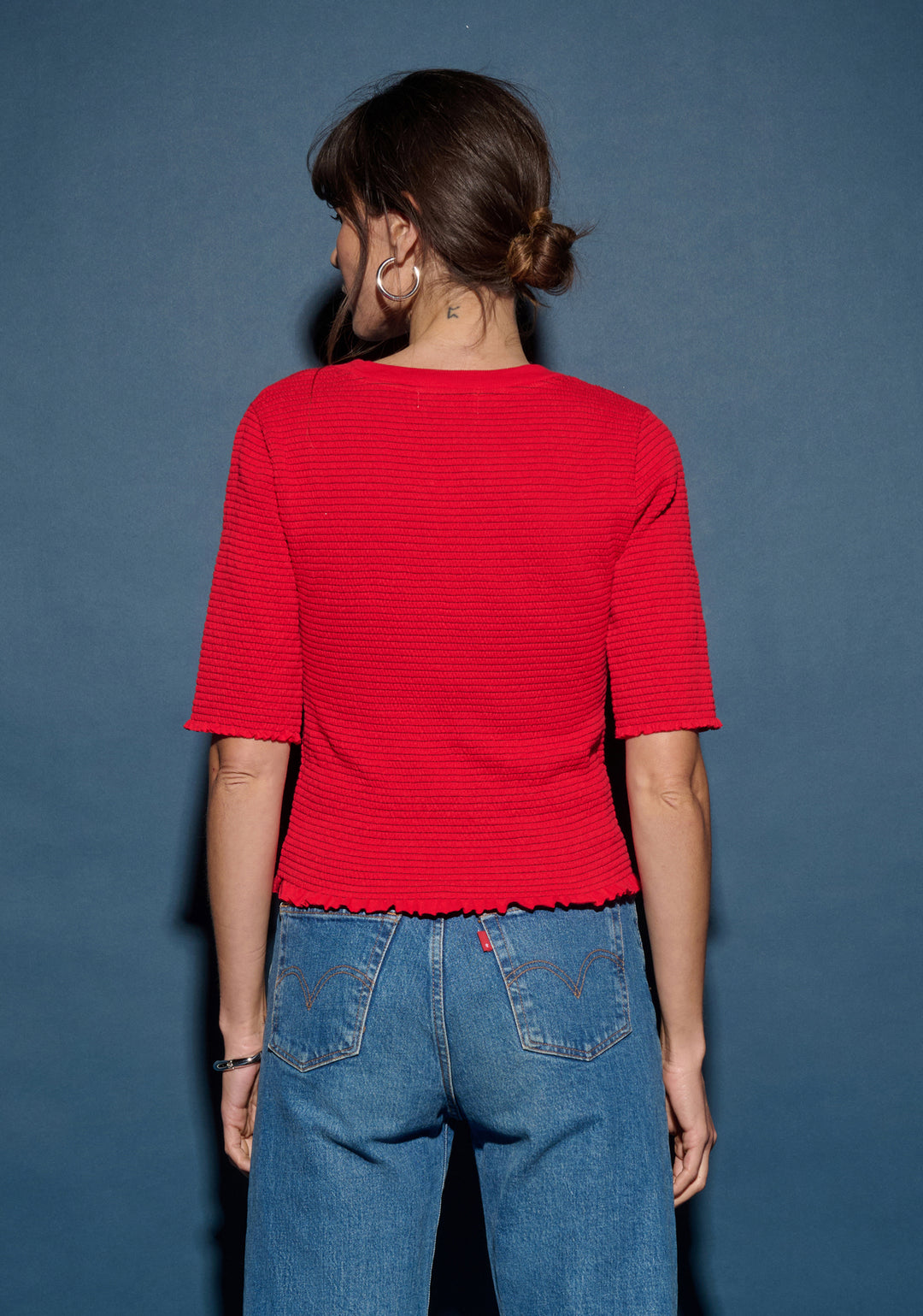 Nation LTD - Beverly Smocked Top in Red Shoes