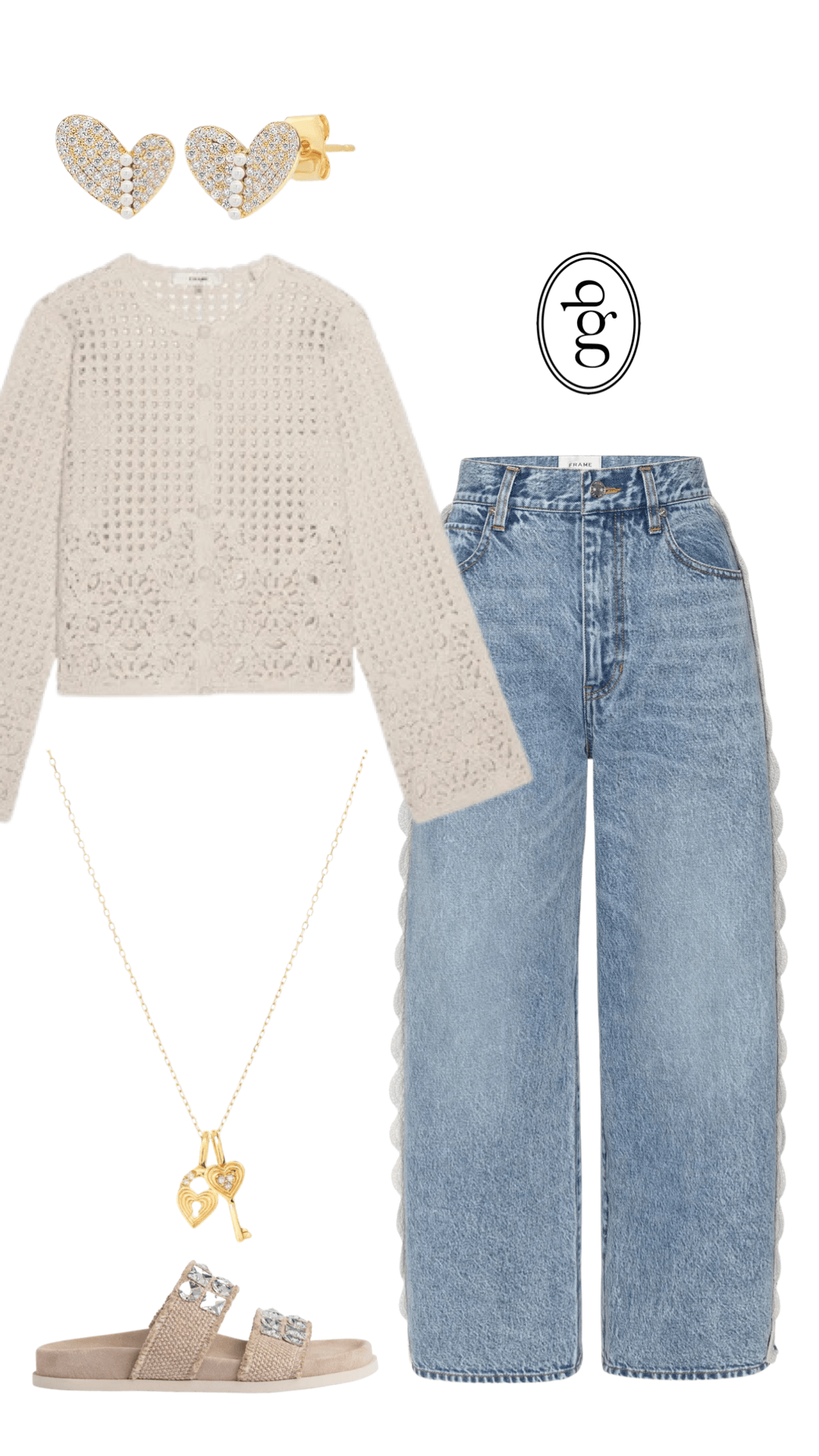 FRAME - The Postcard Cardi In Cream Cardigans