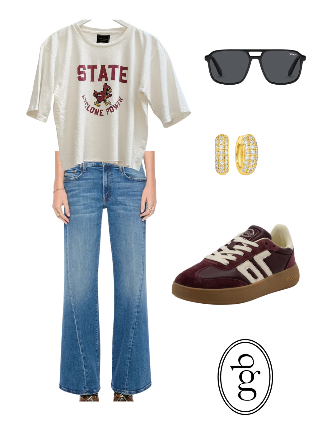 Retro Brand x BG - Iowa State Heavy Weight Tee in Antique White Graphic Tee