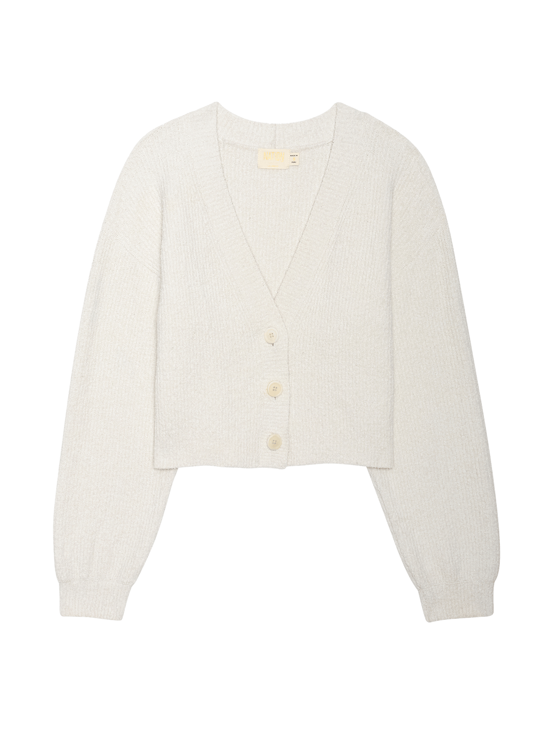 Nation LTD - Bo Balloon Sleeve Cardigan in Porcelain