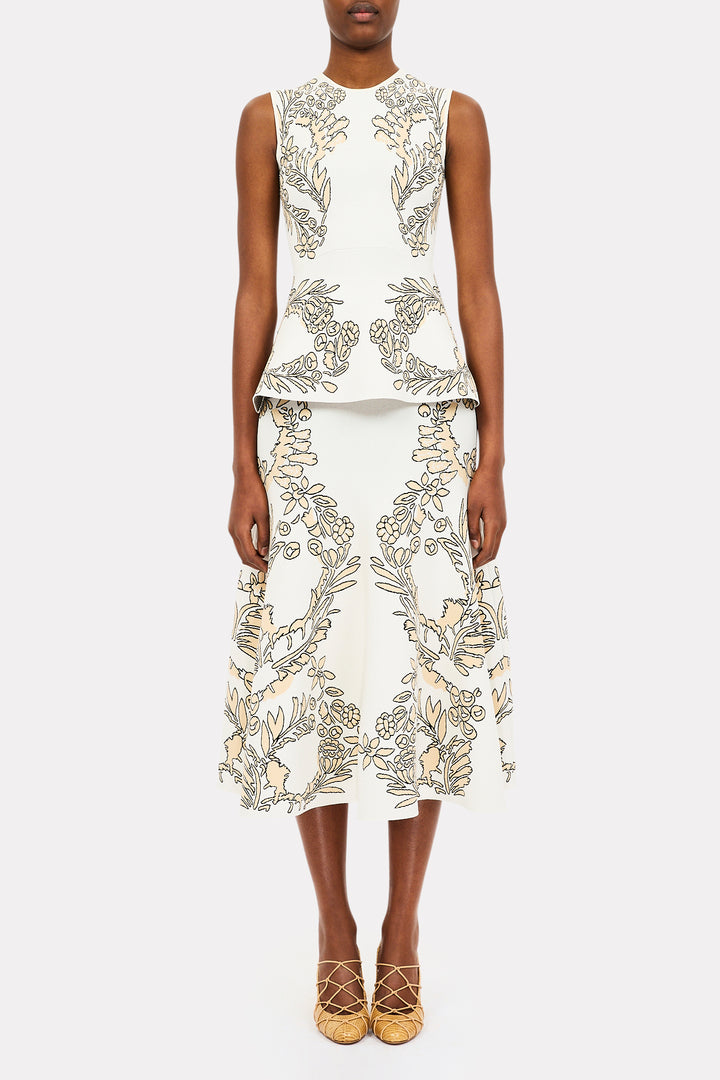 ULLA JOHNSON - Athena Jacquard Skirt in Chamomile SKIRTS