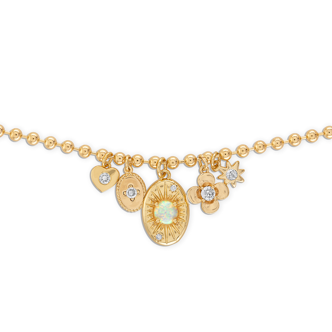 Alexa Leigh - Bespoke Ball Chain Charm Necklace 20"