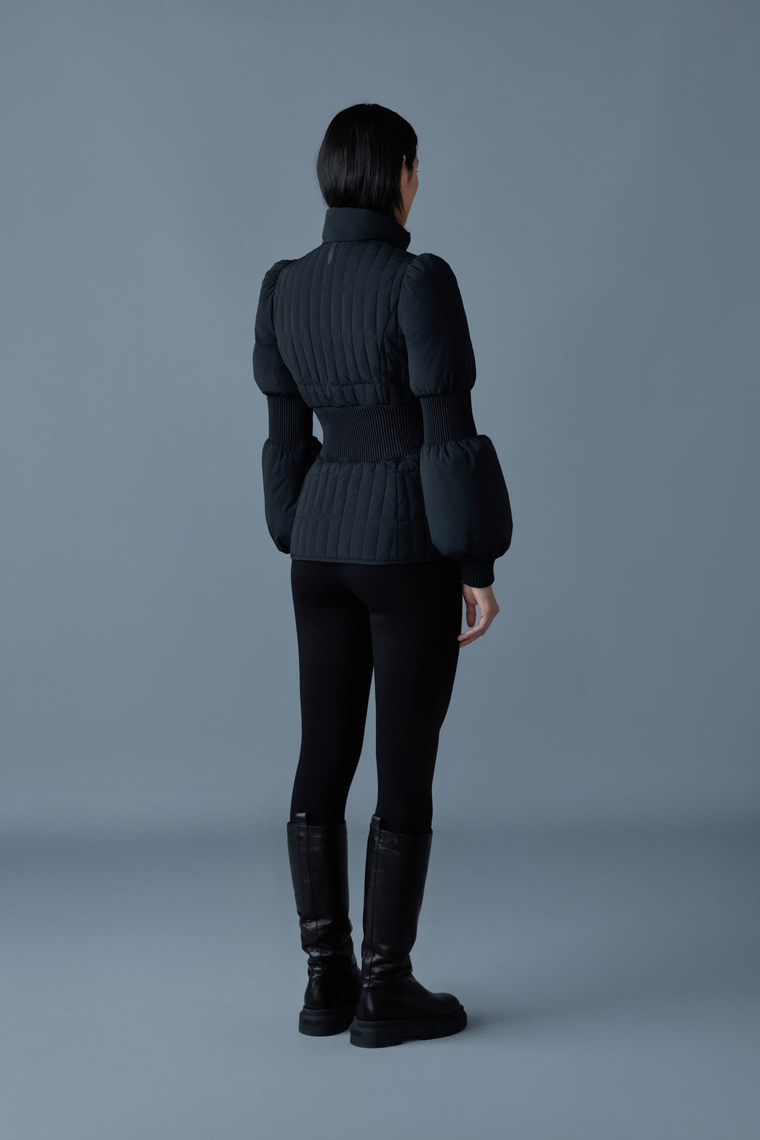 Mackage - Felicia Light Down Quilted Smocked Jacket in Black Coats & Jackets