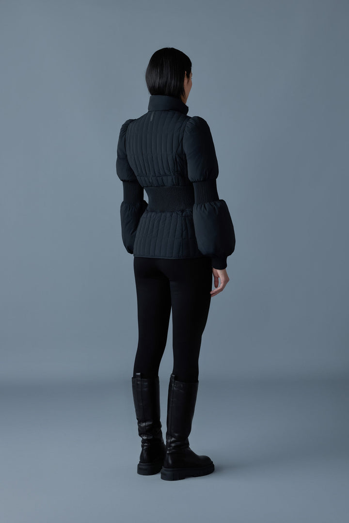 Mackage - Felicia Light Down Quilted Smocked Jacket in Black Coats & Jackets