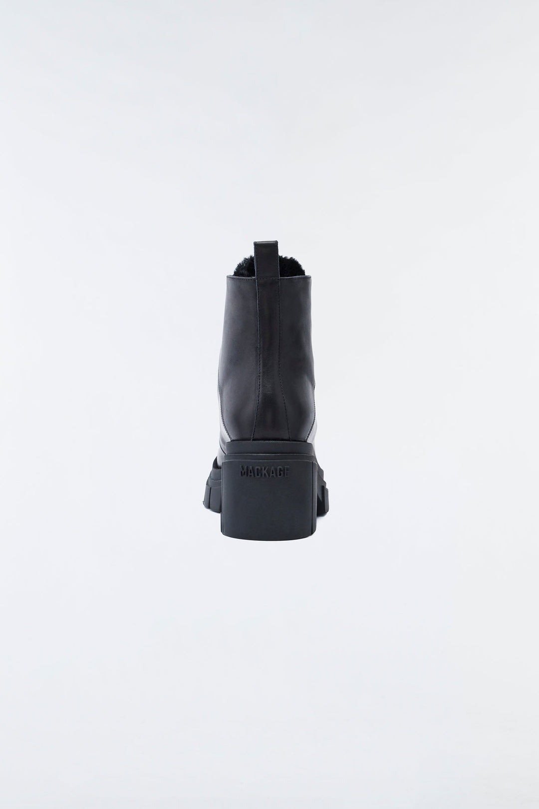 Mackage - Summit Shearling-Lined Leather Ankle Boot in Black Boots