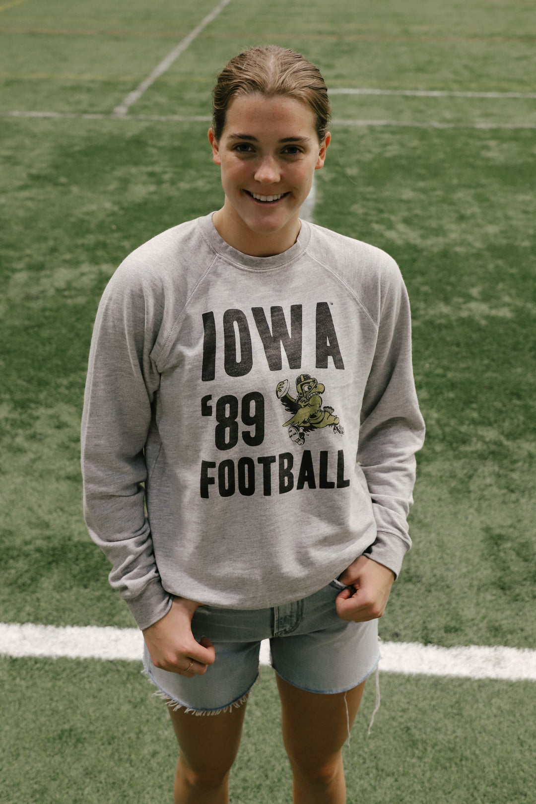 Retro Sport x Blond Genius - Iowa '89 Sweatshirt in Vintage Heather Grey