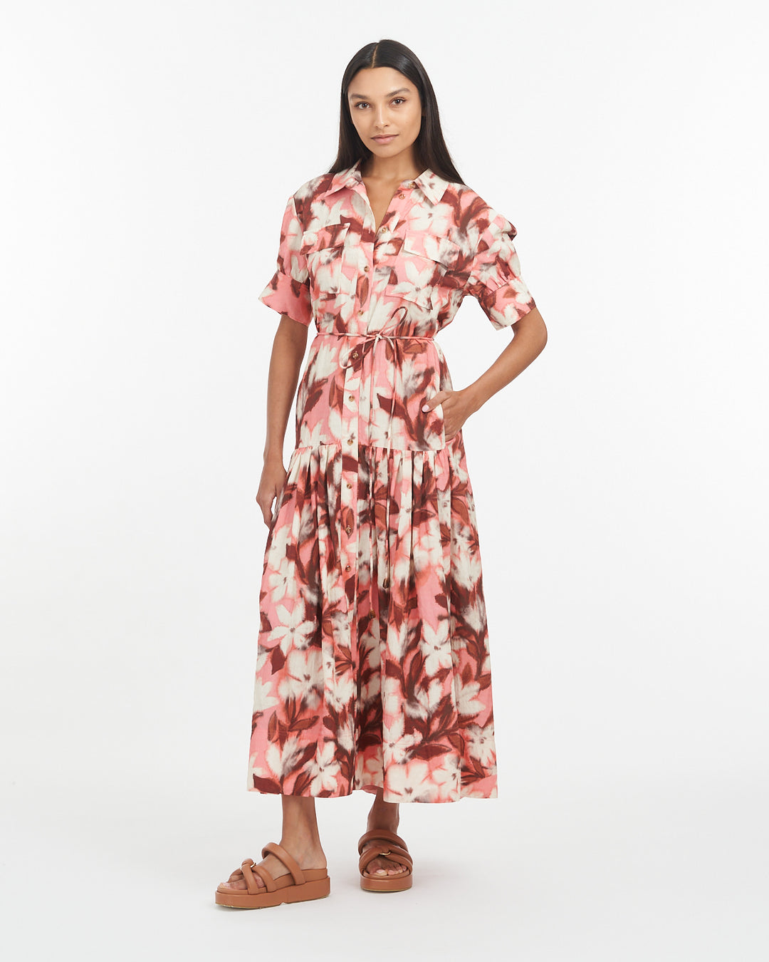 strapless open back dress Festive Finesse Tie Dress main image 0