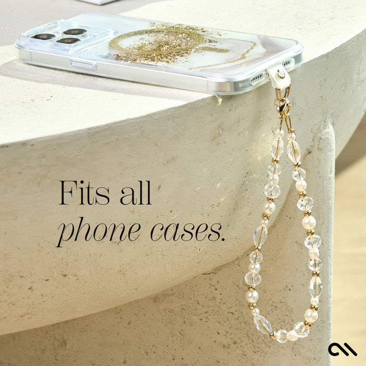 CASE MATE - Crystal Pearl Gold Phone Charm Accessories