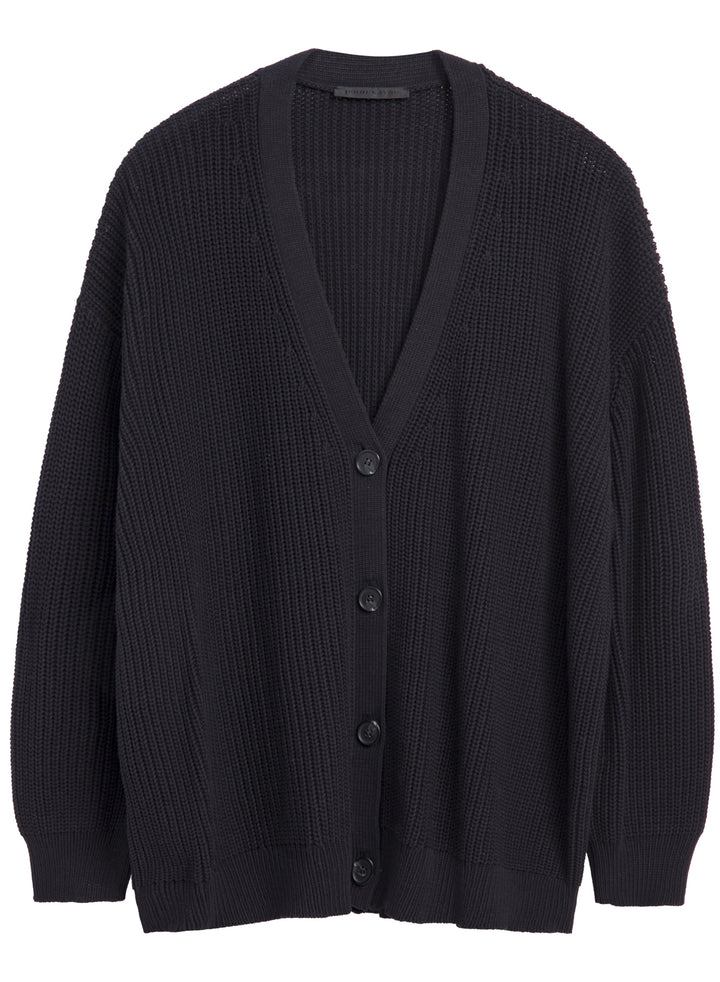JENNI KAYNE - Cotton Cocoon Cardigan in Black