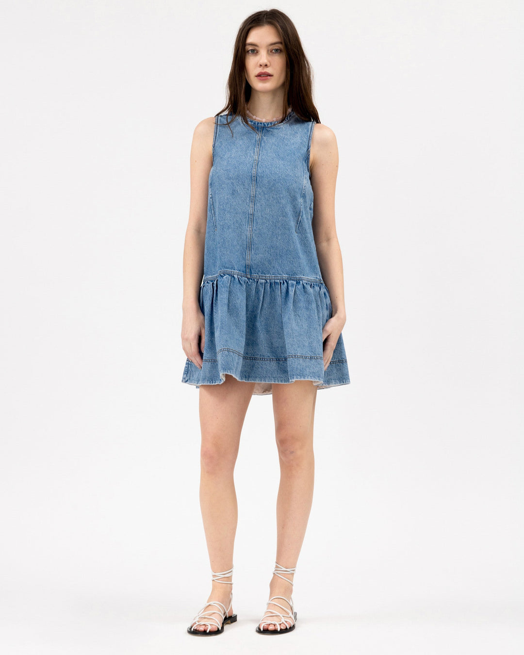 Tanya Taylor - Cynthia Dress in Light Indigo Blue