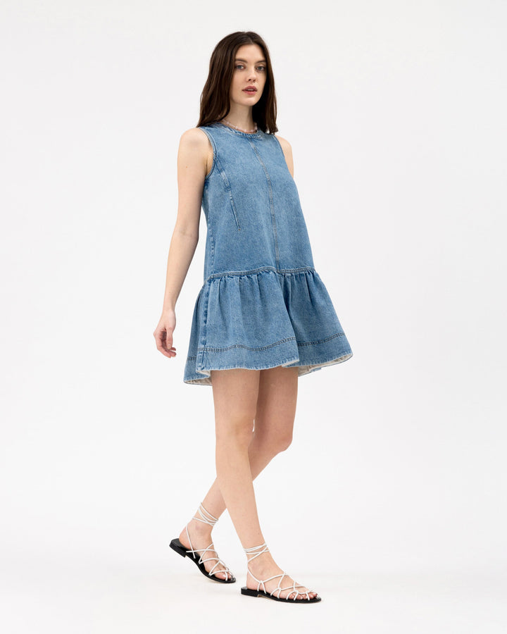Tanya Taylor - Cynthia Dress in Light Indigo Blue