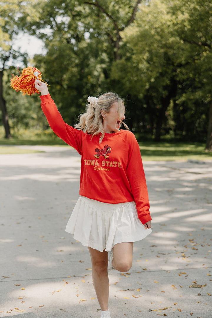 Retro Brand x Blond Genius - Iowa State ISU Cyclones Sweatshirt in Red