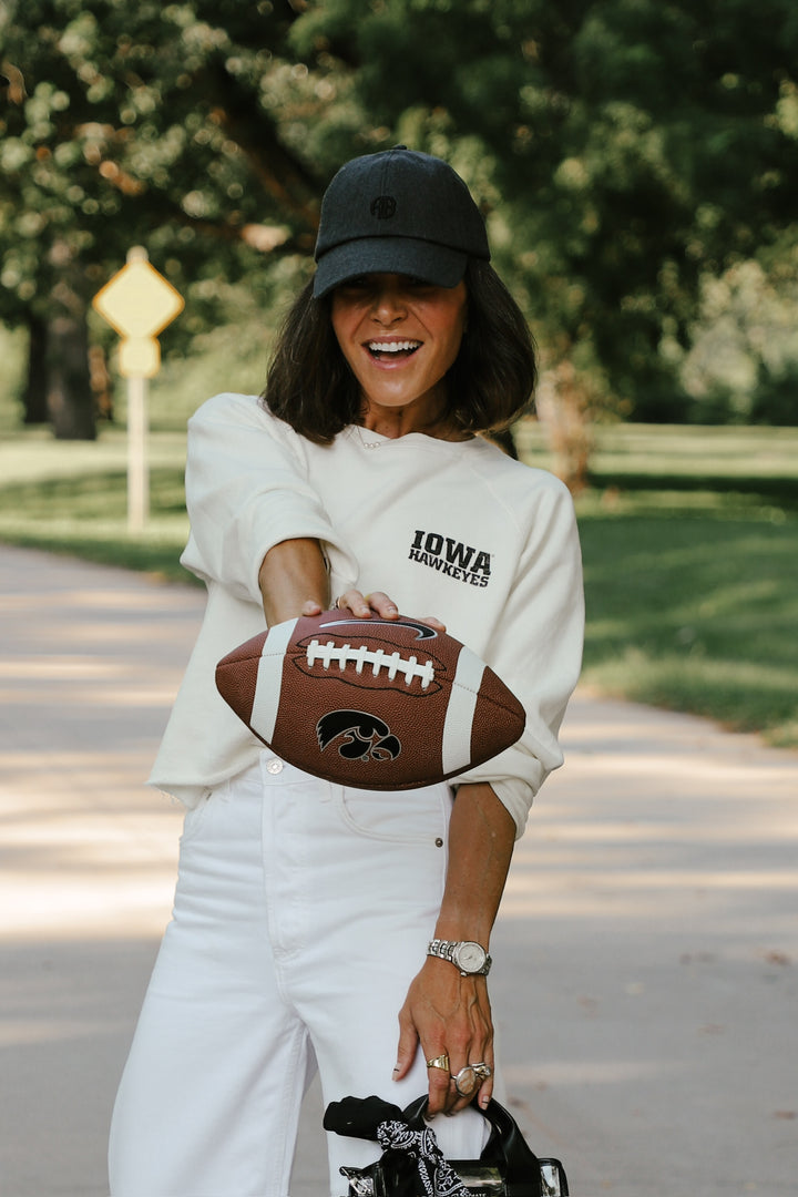 Iowa Cut-Hem Sweatshirt in Antique White (BL933-BLIWA1672A-AWH)
