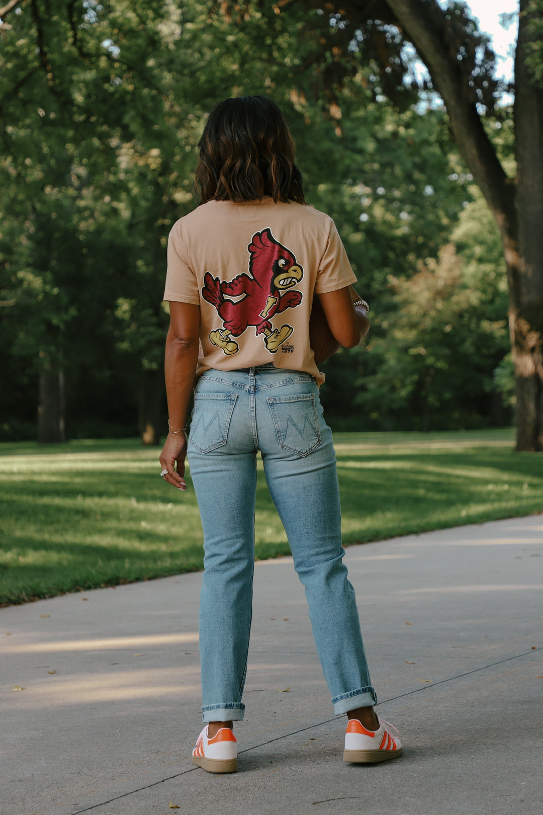 Iowa State Washed Cut-Hem Tee in Vintage Camel (BL903-BLISU1612A-VC)