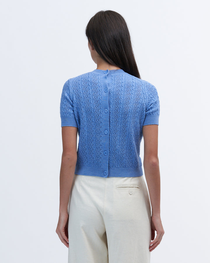Tanya Taylor - Diane Knit Top in French Blue
