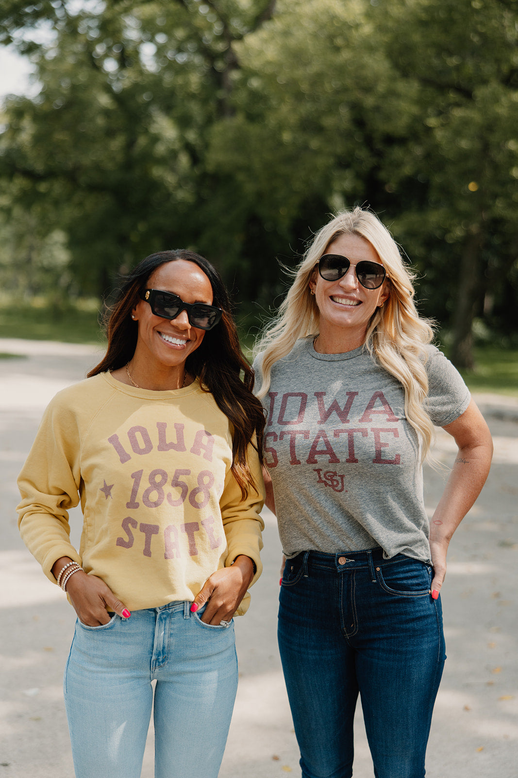 Retro x Blond Genius - ISU Iowa State Cyclones Vintage Washed Cut Off Tee in Heather Grey
