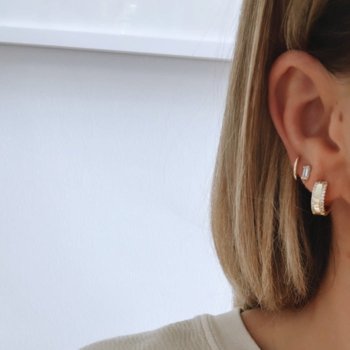 Alexa Leigh- Daphne Huggies Earrings-gold