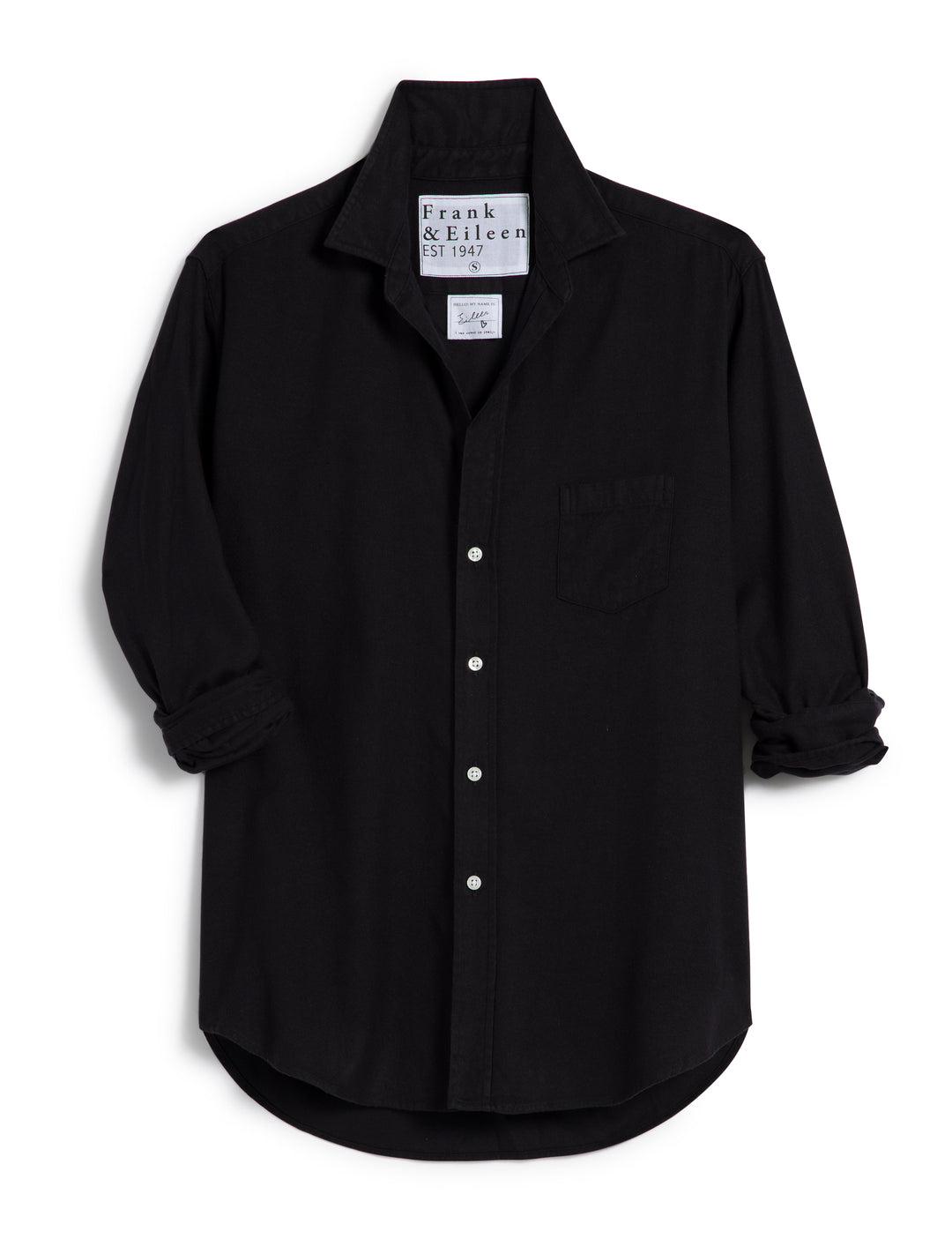 Frank & Eileen - Eileen Button-Up Shirt in Black Flannel
