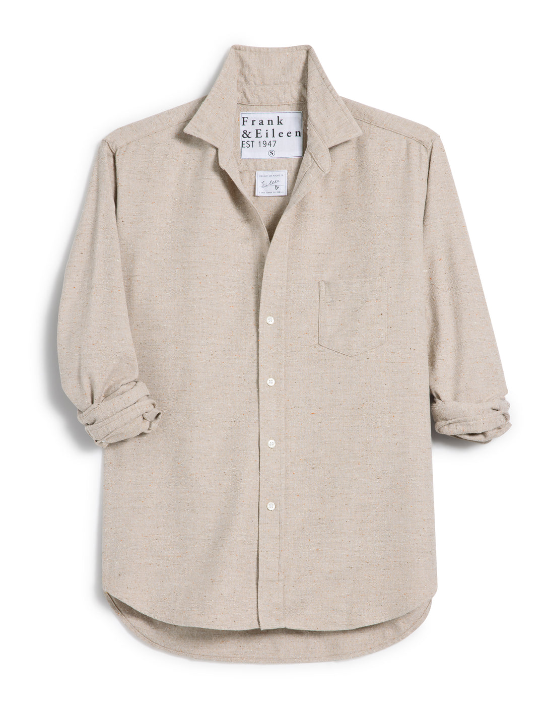 Frank & Eileen - Eileen Relaxed Button-Up Shirt in Textured Sand Tops