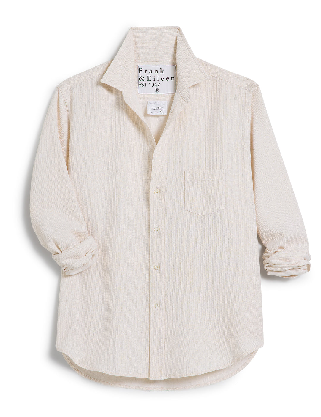 Frank & Eileen - Eileen Relaxed Button-Up in Textured Glitter Tops