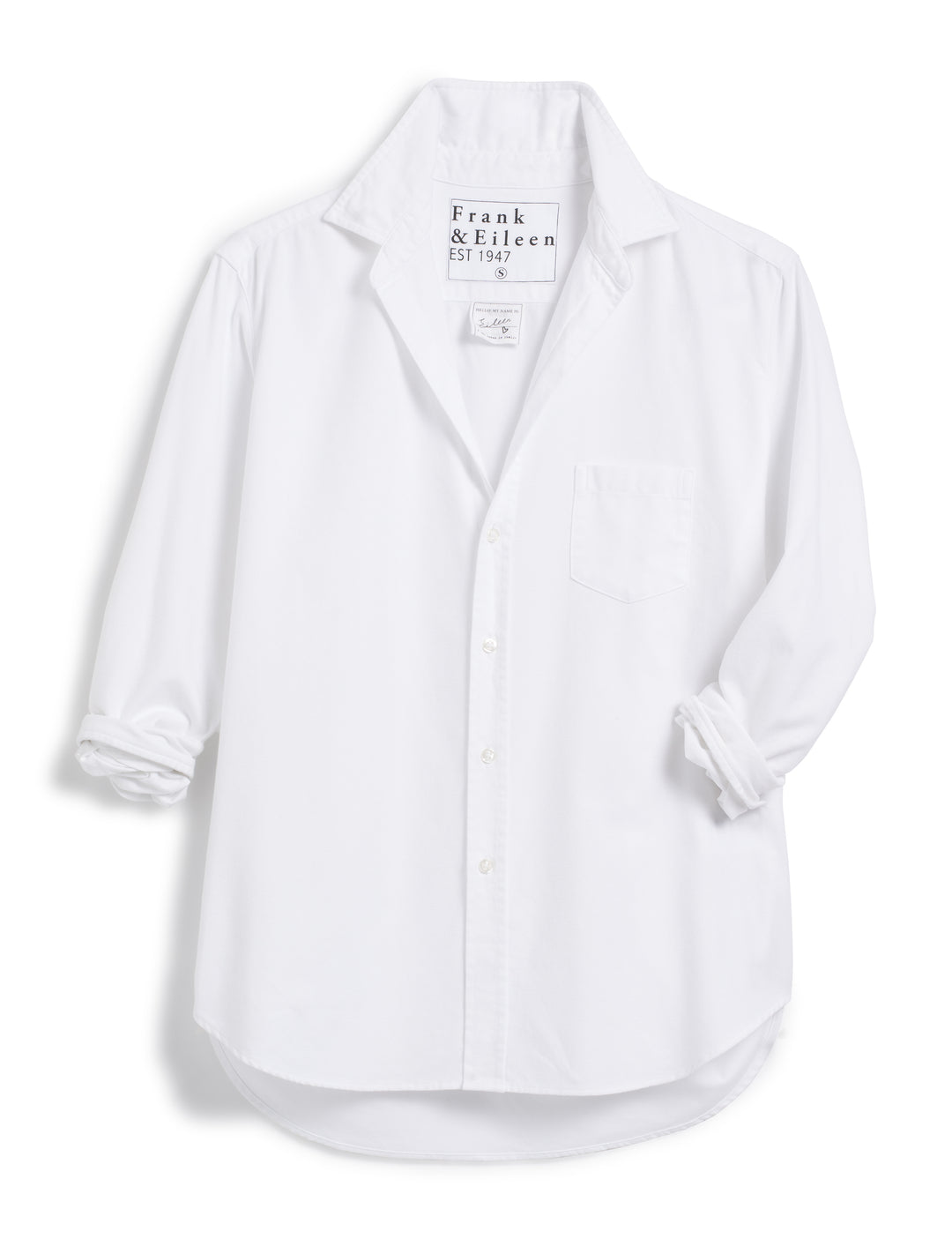 Frank & Eileen- Eileen Relaxed Button-Up Shirt in White