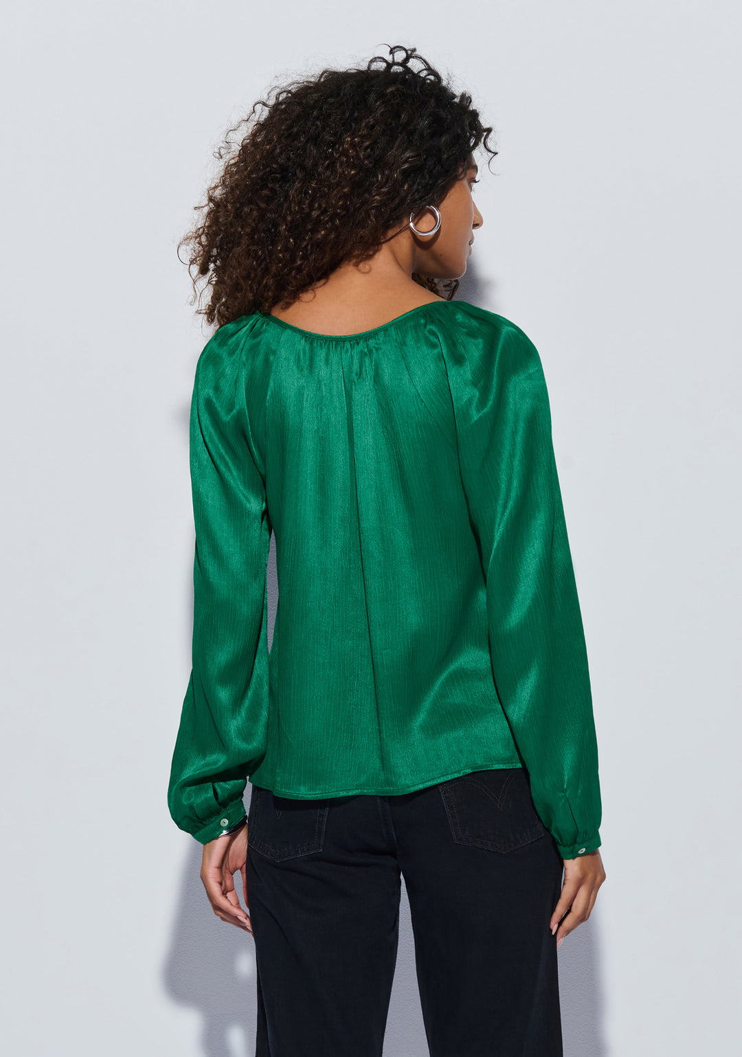 NATION LTD - Ellie Tie Front Top in Forest