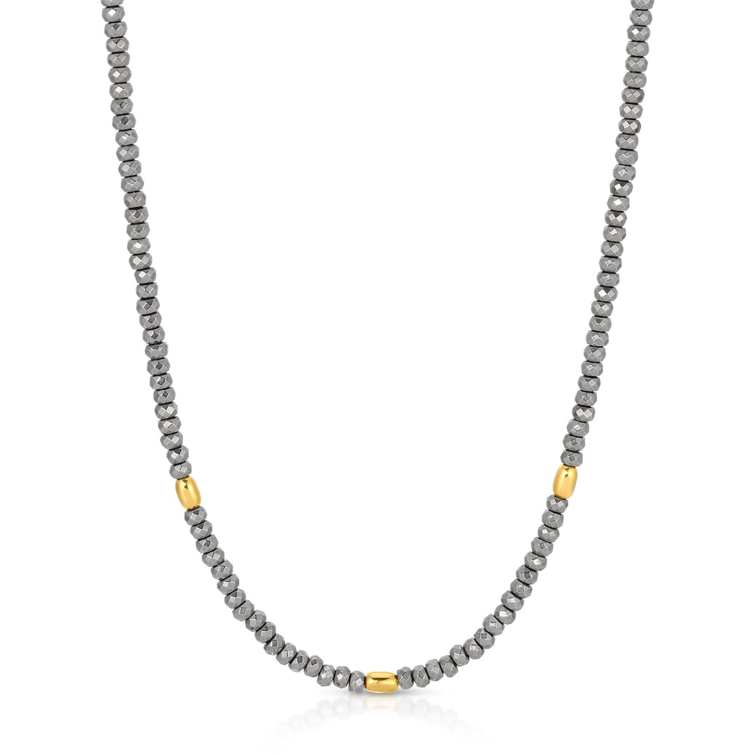 Joy Dravecky - Bali Beaded Choker in Hematite
