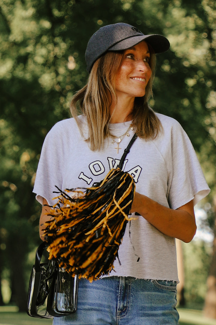 Iowa Short Sleeve Sweatshirt Heather Grey (BL938-BLIWA625C-VHG)