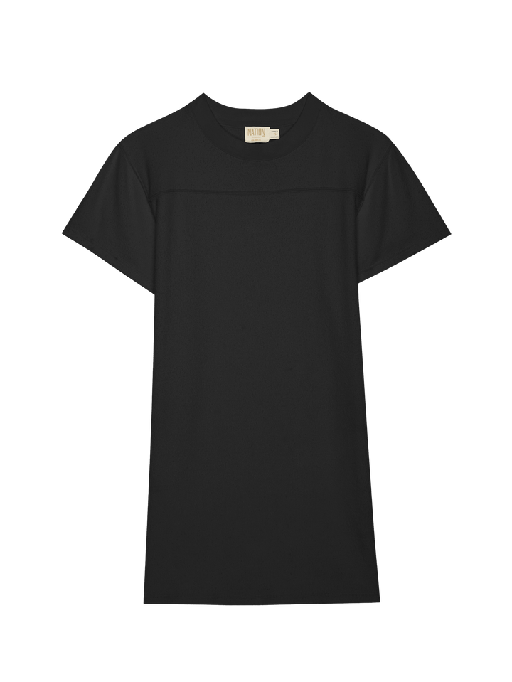 Nation LTD - Finn Crewneck Dress in Jet Black