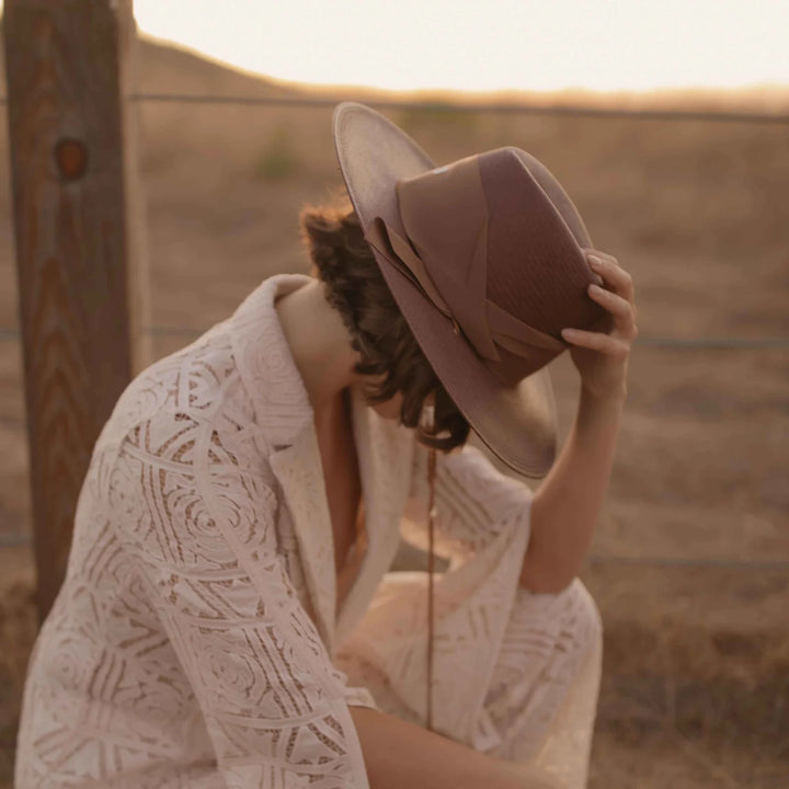 Freya - Gardenia Hat in Chocolate