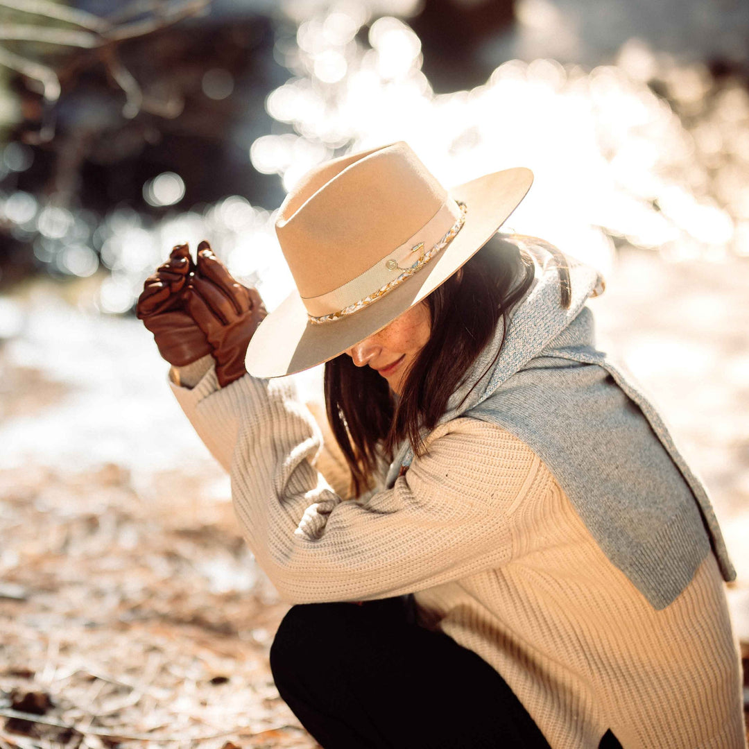 Freya - Tan Oak Wool Hat in Honey