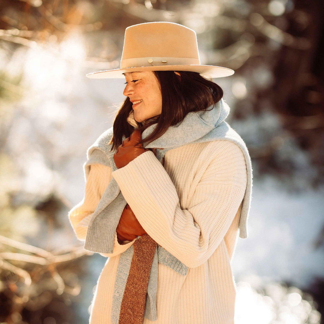 Freya - Tan Oak Wool Hat in Honey