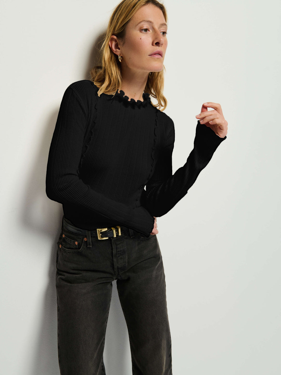 Nation LTD - Gizelle Long Sleeve in Jet Black
