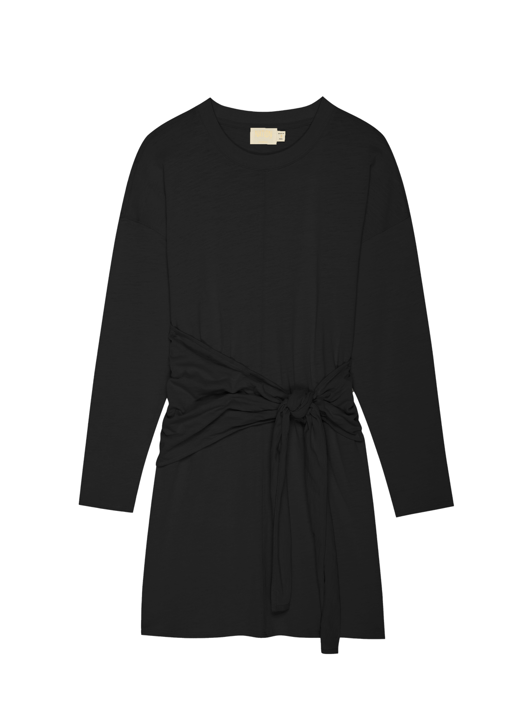 Nation LTD - Gloria Wrap Front Dress in Jet Black