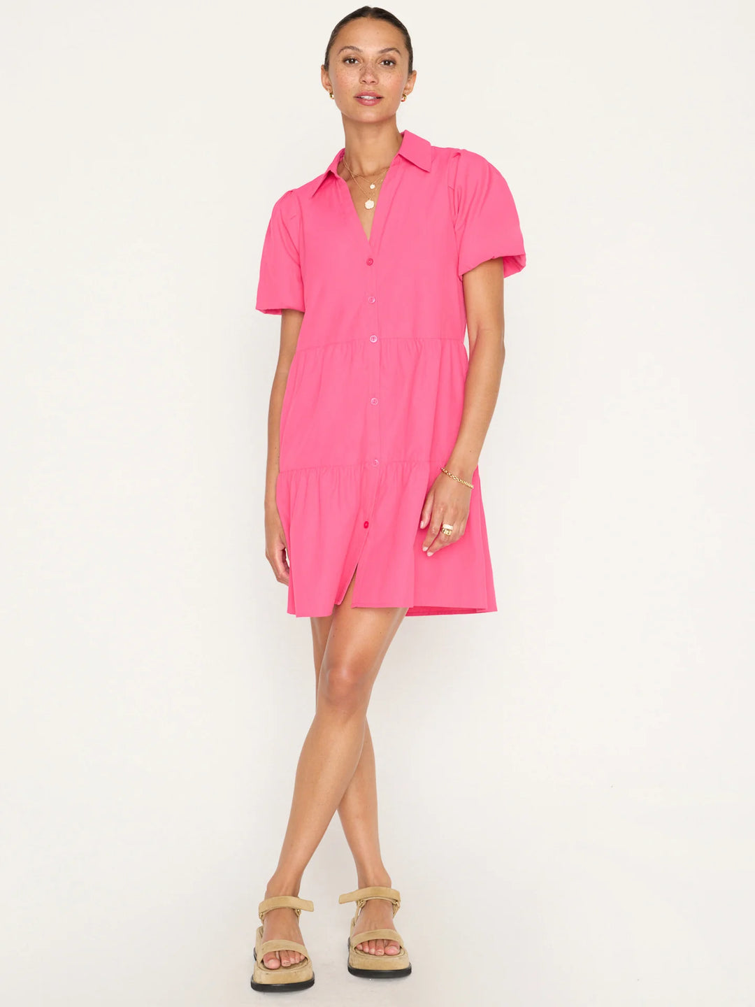 Brochu Walker -  Havana Mini Dress in Hot Pink