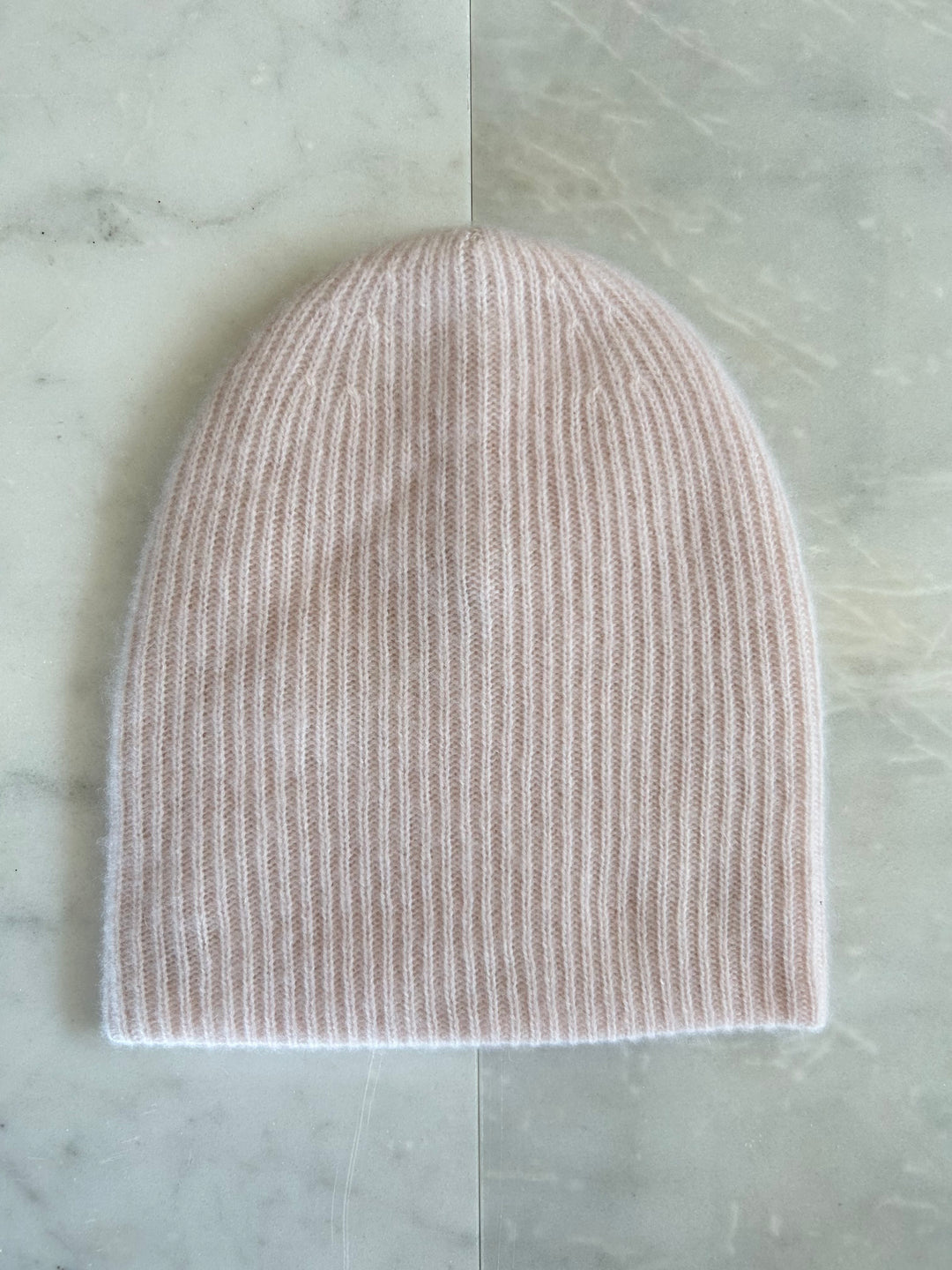 White + Warren - Cashmere Plush Rib Beanie in Pink Sand
