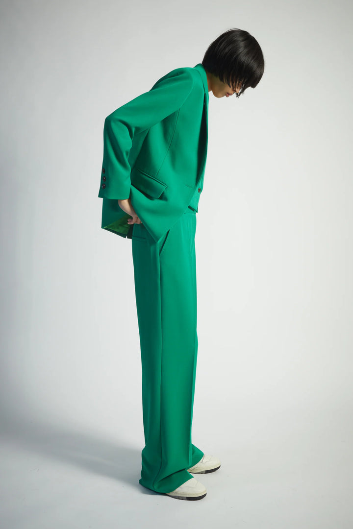 Saint Art New York - Lucy Mid-Rise Relaxed Fit Trouser in Emerald