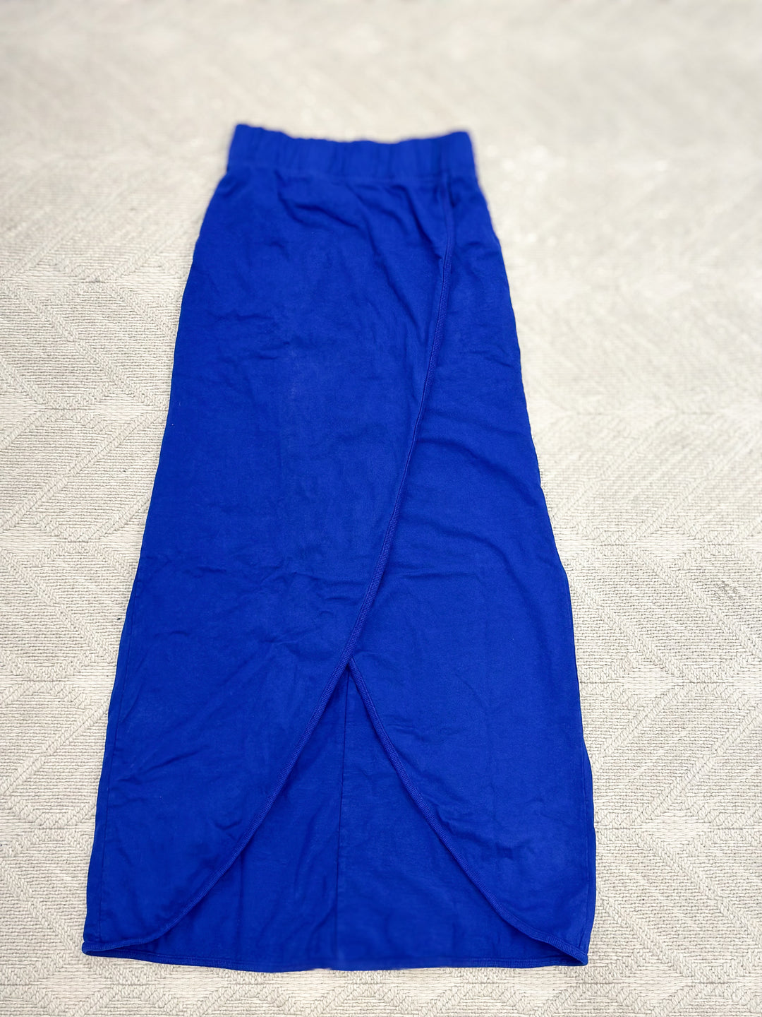 LES TIEN - Milly Scallop Wrap Skirt in Electrico