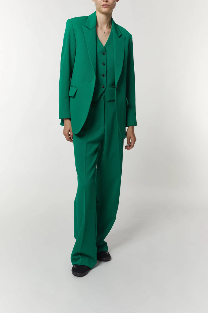 Saint Art New York - Lucy Mid-Rise Relaxed Fit Trouser in Emerald