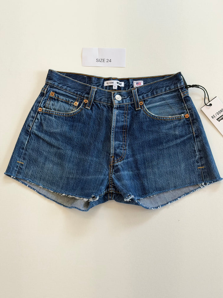 RE/DONE - Levi's The Short in Indigo Shorts
