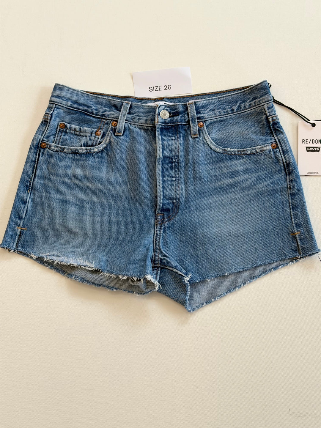 RE/DONE - Levi's The Short in Indigo Shorts