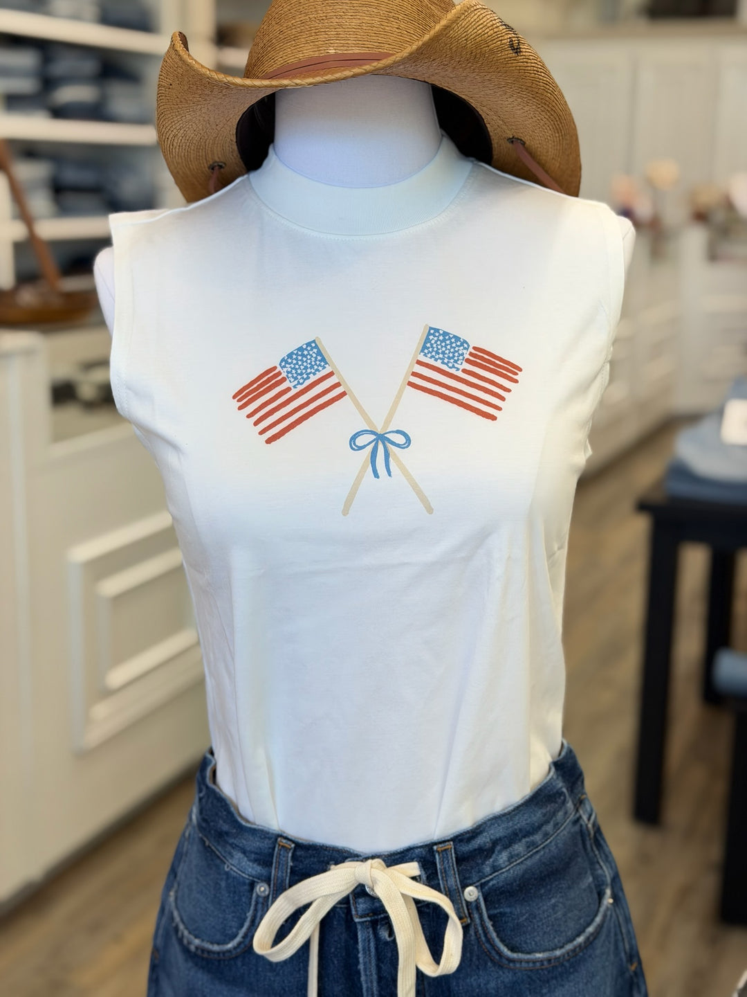 BOAT WELL - American Flag Tank Tank Top