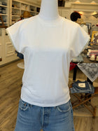 FRAME - The Crochet Muscle Tee In White