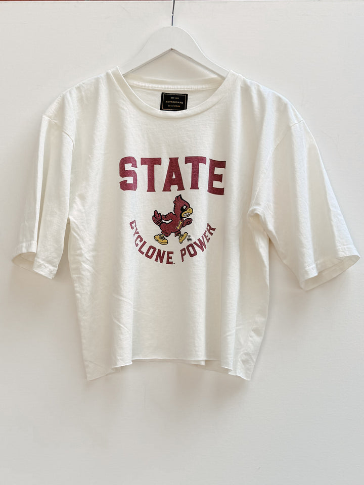 Retro Brand x BG - Iowa State Heavy Weight Tee in Antique White Graphic Tee