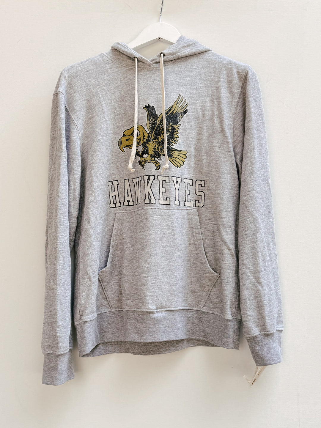 Retro Brand x BG - Iowa Hoodie in Heather Grey Graphic Sweatshirts